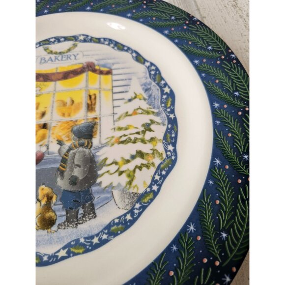 Homer Laughlin turano bakery 12-in dinner plate Xmas dog kids unique - Picture 5 of 6